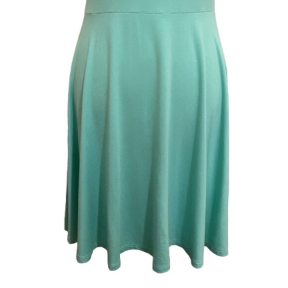 Charming Charlie Mini Dress Womens Small Fit Flare Aqua Stretch Knit Spring - Picture 4 of 11